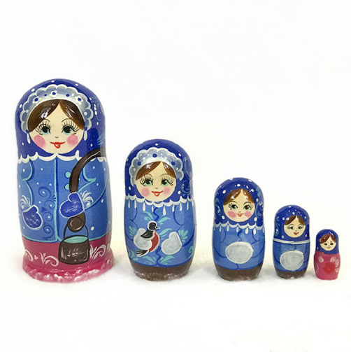 Nesting doll "winter" 5 dolls