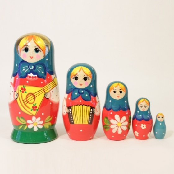 The nested doll "Balalayka" 5 dolls