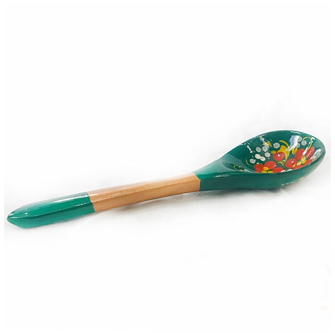 Wooden salad spoon "Zelenushka" 10 pieces