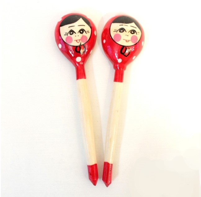 Wooden tea spoon "Matryoshka" 10 pieces