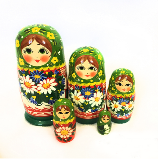 Matryoshka "Camomile meadow" 5 dolls