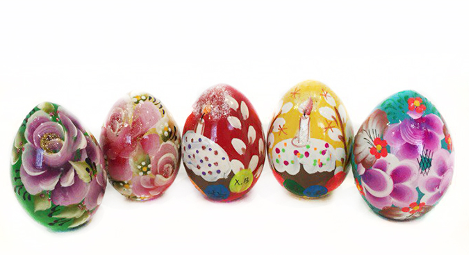 Wooden Easter egg 2 pieces
