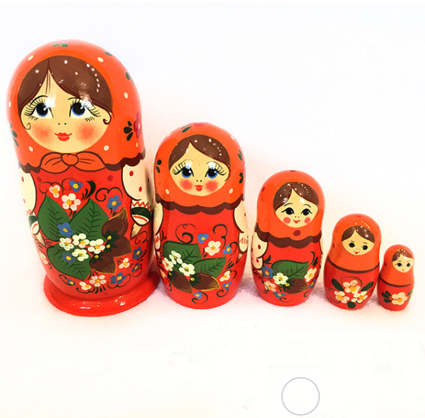 Matreshka "a bunch of nuts" 5 dolls