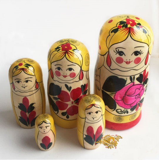 The traditional nesting doll Sudarushka 5 dolls
