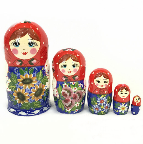 Matryoshka "Sunflowers" 5 dolls