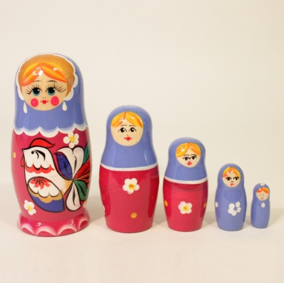 Matryoshka "Cock" 5 dolls