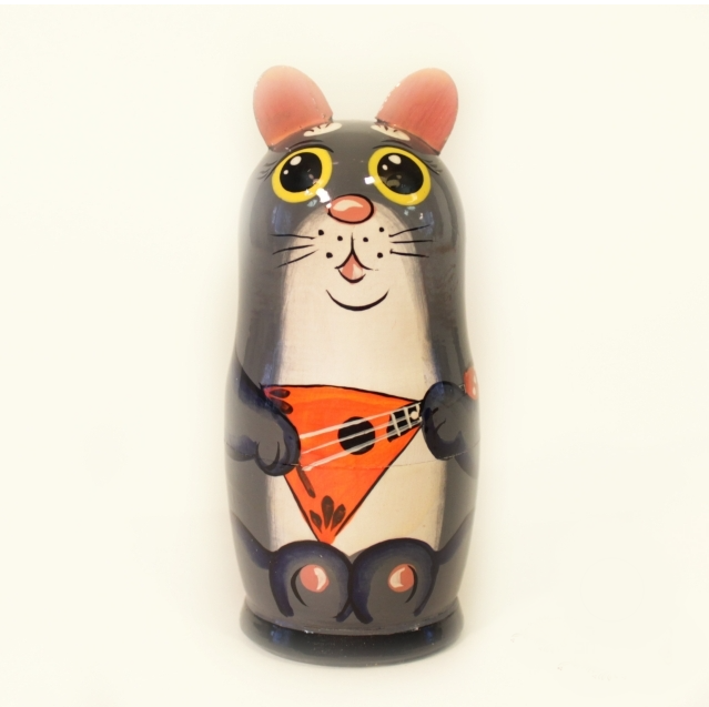 Matryoshka "cat" with 3 dolls
