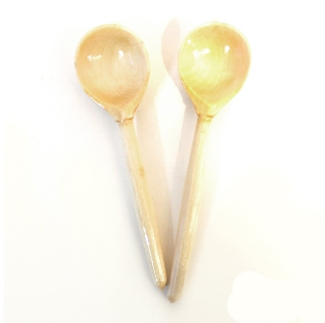 Wooden tea spoon without painting varnished 10 pieces