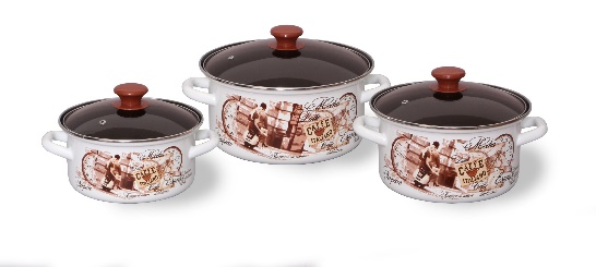 Ein Geschirrset "Espresso-1 Extra" zum Kochen
