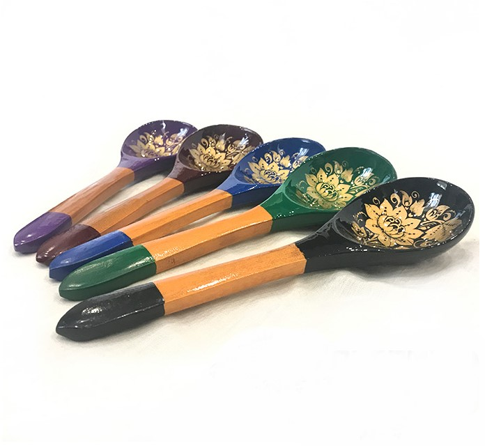 Wooden salad spoon "Zolotaya kudrina" 10 pieces