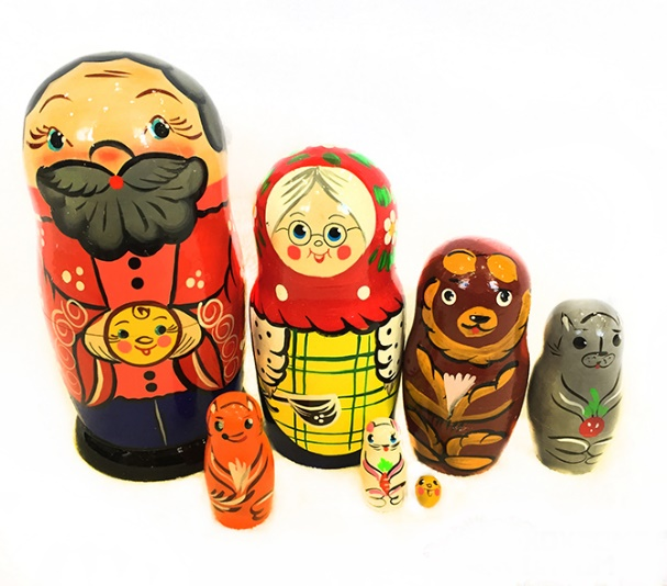 The nesting dolls Kolobok 7 dolls