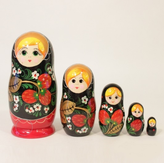 Matryoshka "painted Vyatka" 5 dolls