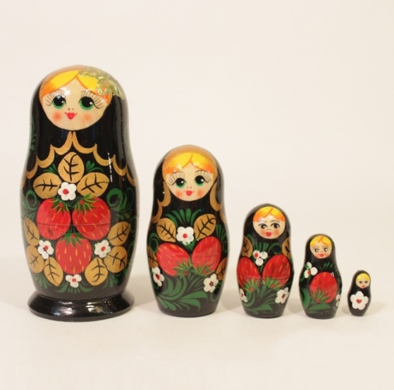 Matryoshka "painted with a butterfly" 5 dolls