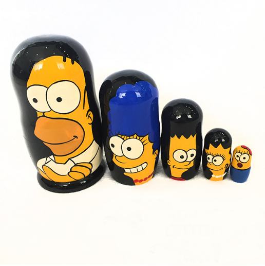 Matryoshka "the Simpsons" 5 dolls