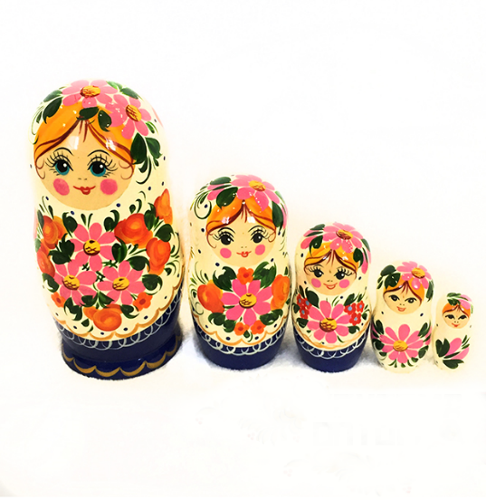 Matryoshka "Rose bouquet" 5 dolls