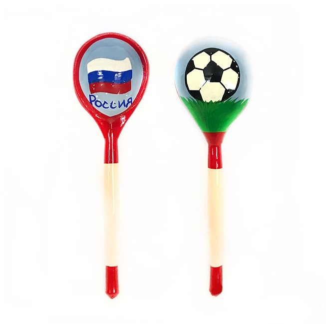 Wooden dining spoon "Football" 10 pieces
