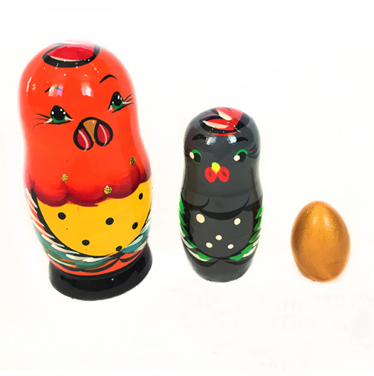 Matryoshka "the Golden Cockerel" 3 dolls