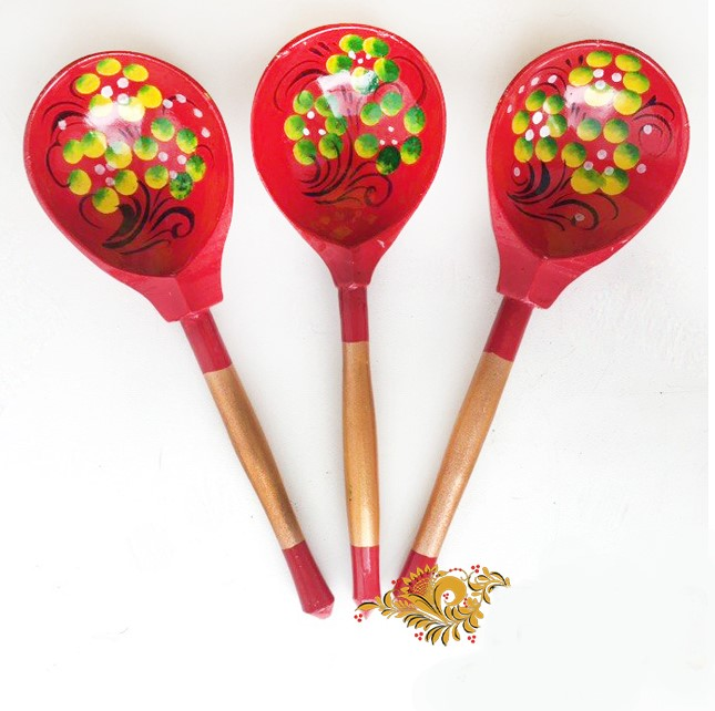 Wooden dining spoon "Krasnushka" 10 pieces