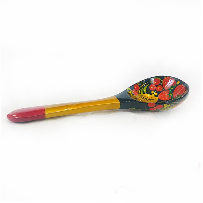 Wooden salad spoon "with painting" 10 pieces
