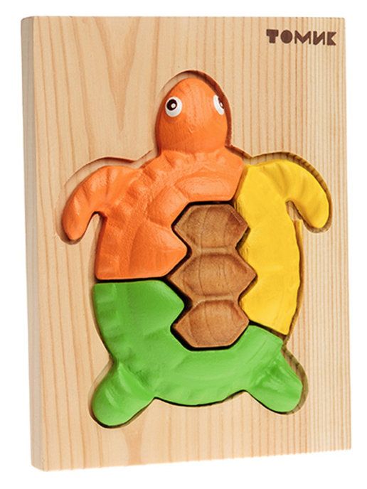 Tomik / Puzzle-pictures "Turtle", "Ship", "Fungus", 3 peças