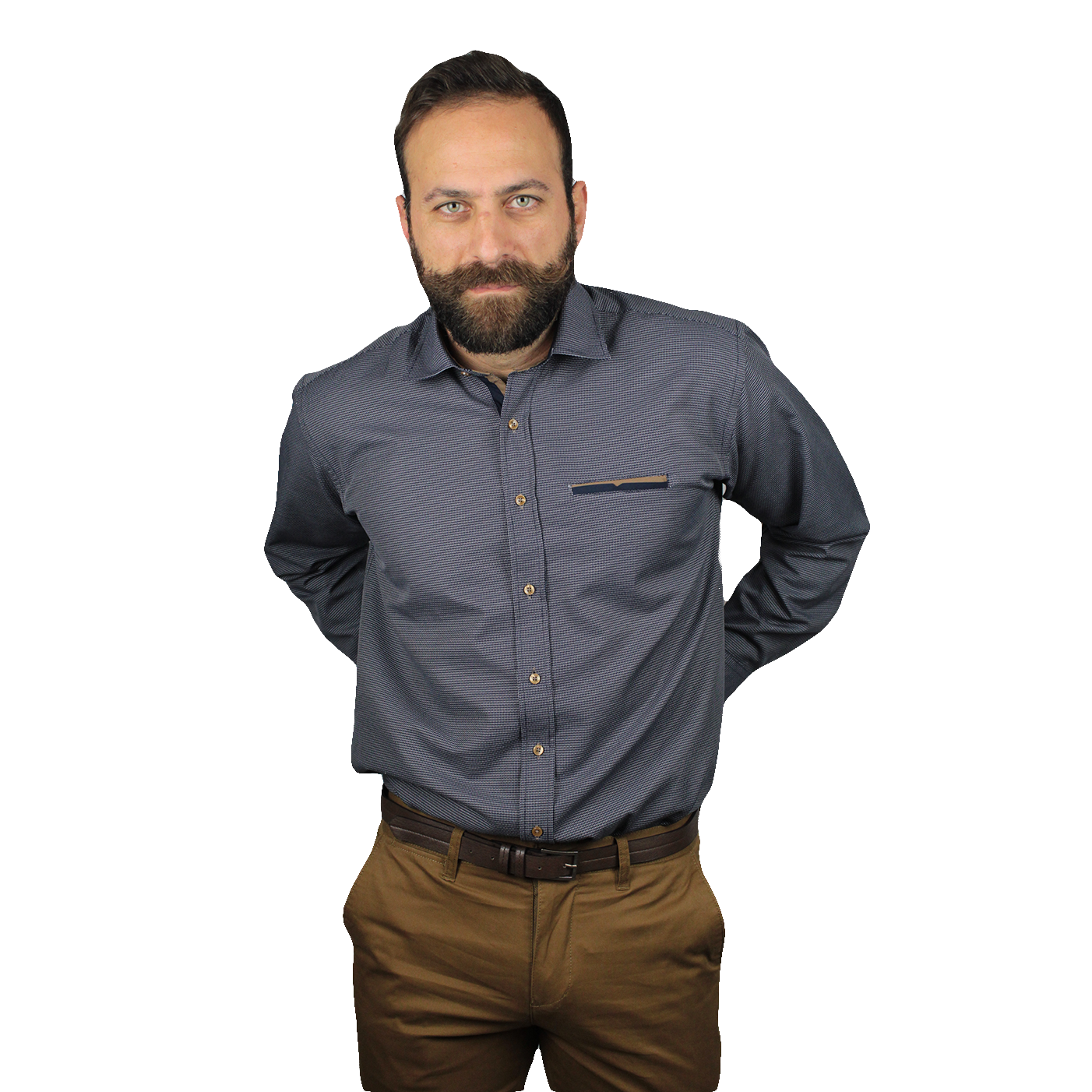 Chemise homme grise classique