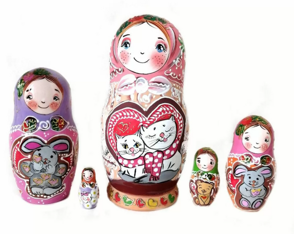 Usine de matriochka / Coeur Pastel Matryoshka, 5 m 15 cm