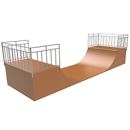 Element for skateboard MM-204 Half pipe