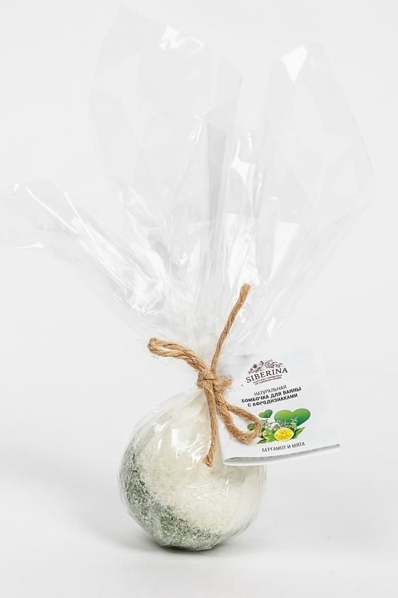 Afrodizyak "Bergamot ve nane" ile banyo bombası SIBERINA