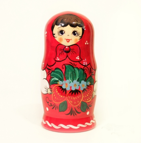 Matryoshka "Vyatka strawberry" 5 dolls