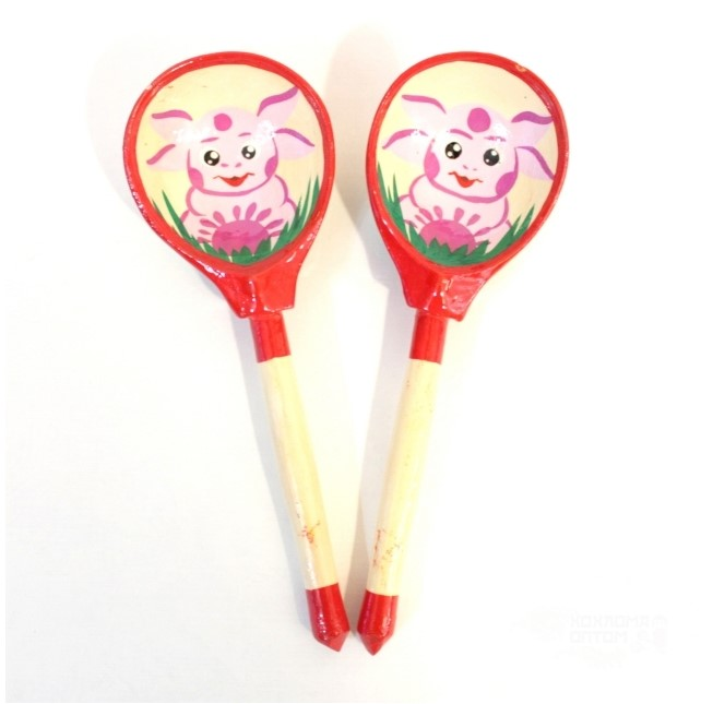 Wooden dining spoon "Luntik" 10 pieces