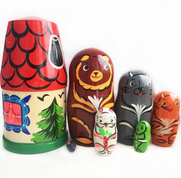 Russian dolls "Teremok" 7 dolls