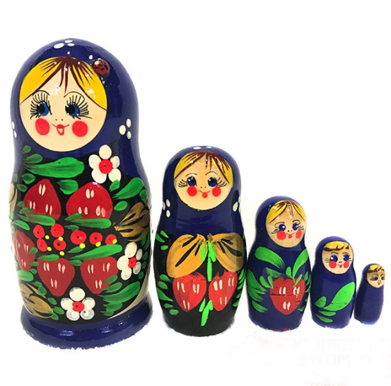 Matryoshka "Strawberry average" 5 dolls